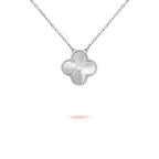 ¡®Imperial¡¯CLOVER  15MM DIAMOND LASER NECKLACE SILVER