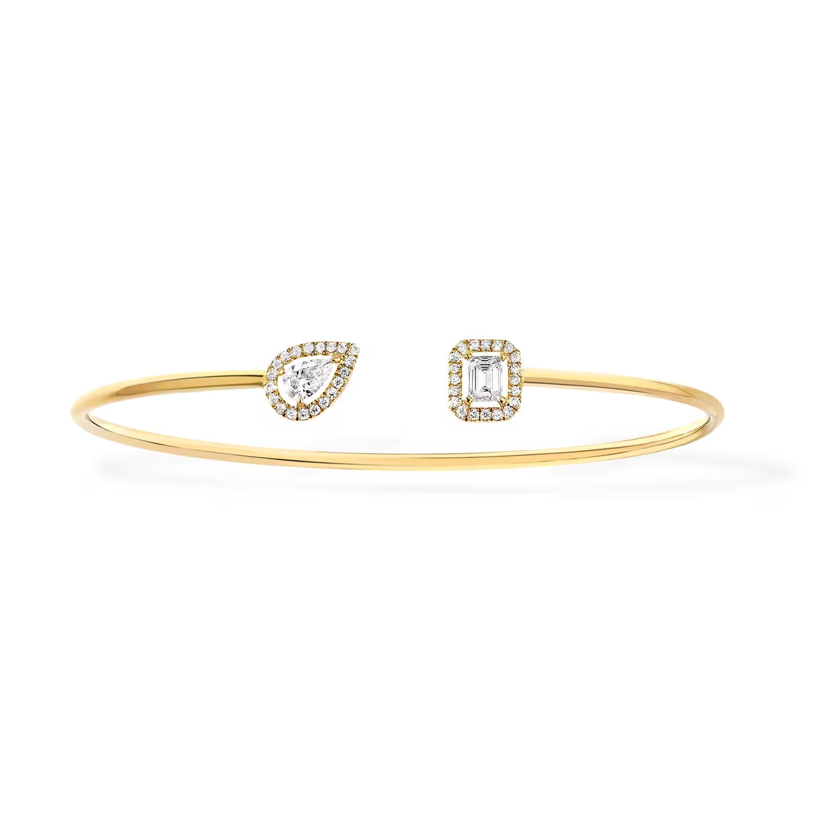 [Imperial] JONC FLEX MY TWIN TOI & MOI SILVER DIAMOND BRACELET