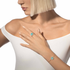 [Imperial] MOVE TURQUOISE PINK GOLD DIAMOND BRACELET