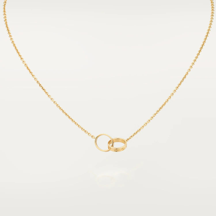 ¡®Imperial¡¯LOVE NECKLACE DOUBLE RING GOLD