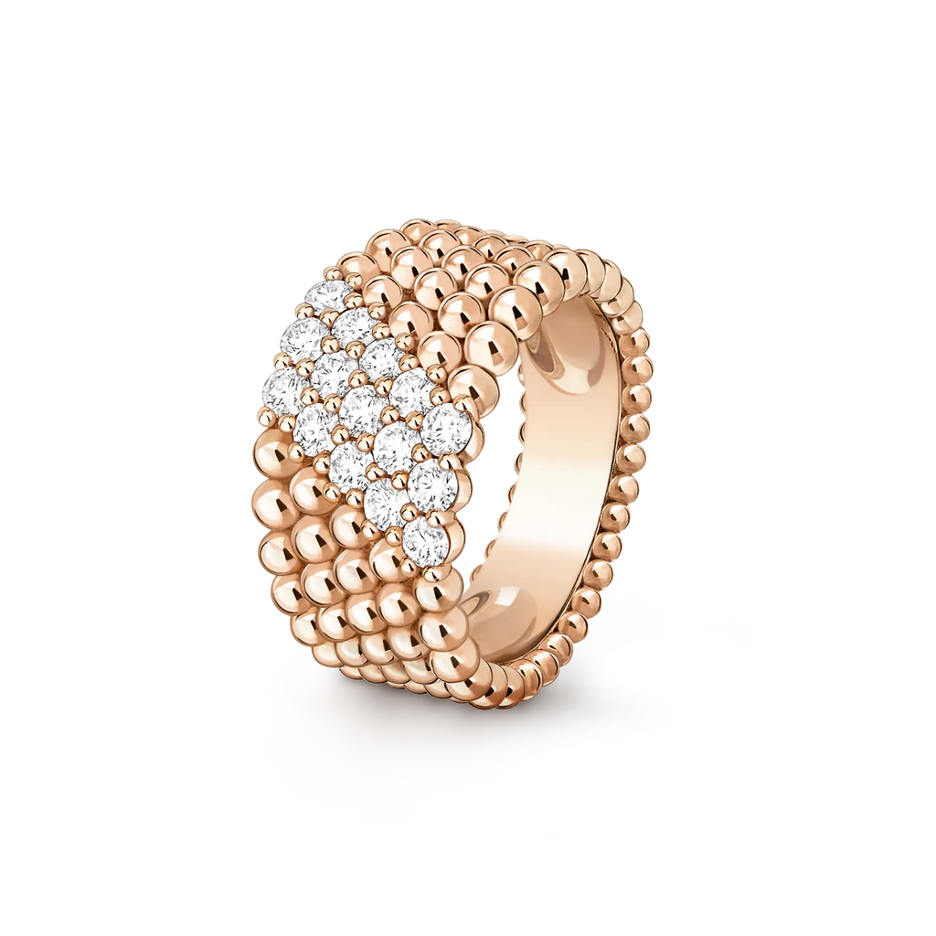 [Imperial] PERLEE DIAMANT RING, 5-REIHIGES DIAMANTEN-SET-DESIGN