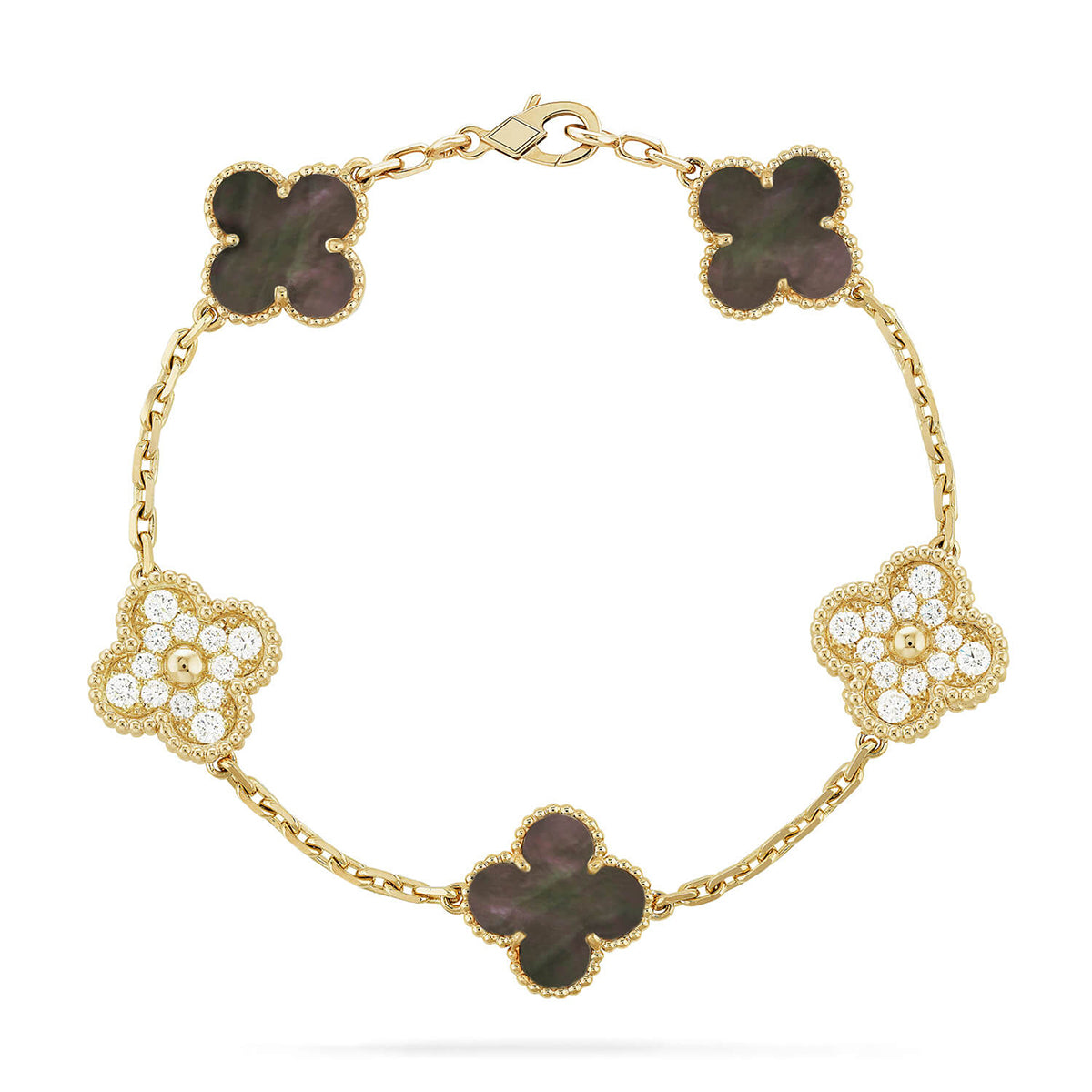 [Imperial]New CLOVER 5 MOTIF GRAY MOP BRACELET COLLECTION