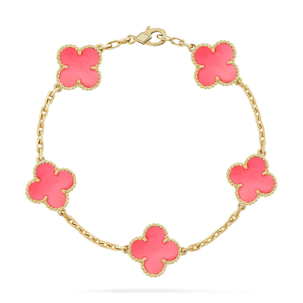 ¡®Imperial¡¯CLOVER 5 PINK MOP BRACELET