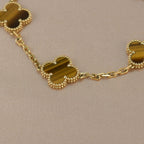 ¡®Imperial¡¯CLOVER  5 MOTIFS TIGER EYE BRACELET