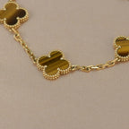 [Imperial]New  CLOVER 5 MOTIFS TIGER EYE BRACELET COLLECTION