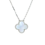 ¡®Imperial¡¯CLOVER  15MM WHITE MOTHER-OF-PEARL SILVER
