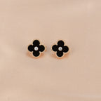 ¡®Imperial¡¯CLOVER MEDIUM 1 MOTIFS ONYX DIAMOND EARRINGS