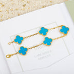 ¡®Imperial¡¯CLOVER 5 MOTIFS TURQUOISE BRACELET