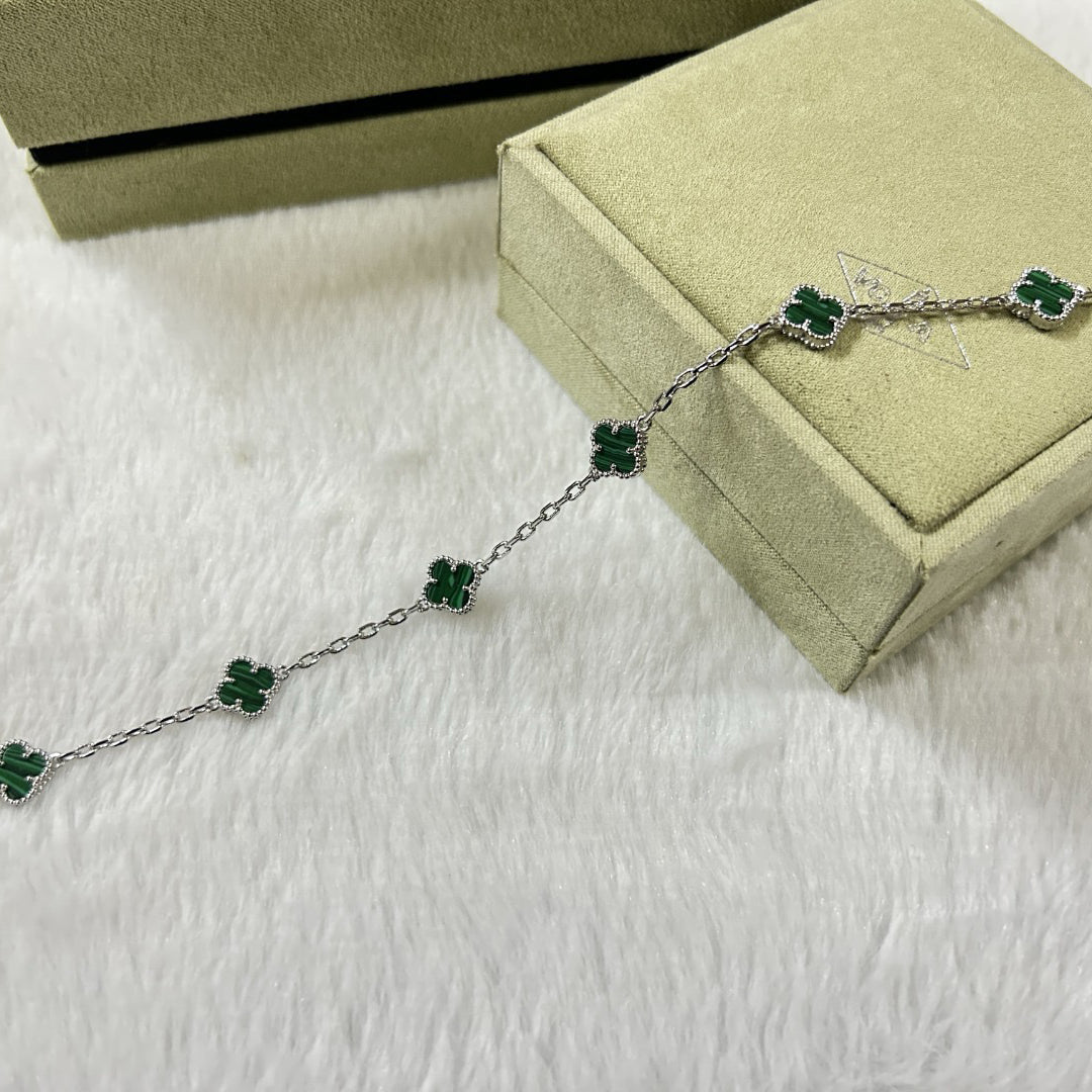 [¡®Imperial¡¯]CLOVER 6 MOTIF MALACHITE BRACELET