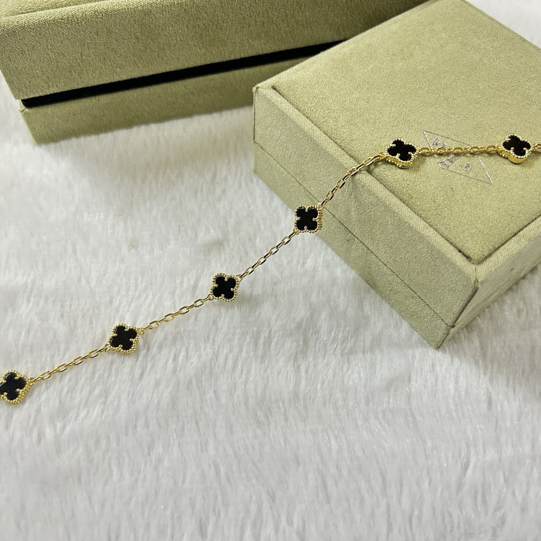 [¡®Imperial¡¯]CLOVER 6 MOTIF  ONYXS BRACELET