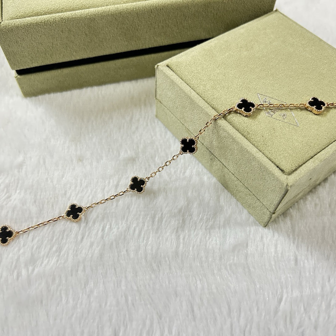 [¡®Imperial¡¯]CLOVER 6 MOTIF  ONYXS BRACELET