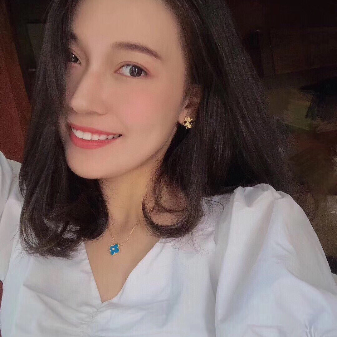 ¡®Imperial¡¯CLOVER 15MM DIAMOND AND BLUE AGATE NECKLACE