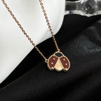 ¡®Imperial¡¯LUCKY  CARNELIANS LADYBUG NECKLACE