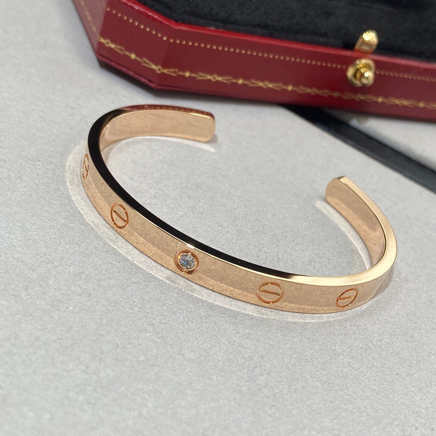 ¡®Imperial¡¯LOVE BRACELET 6.1MM 1 DIAMOND OPEN CUFF
