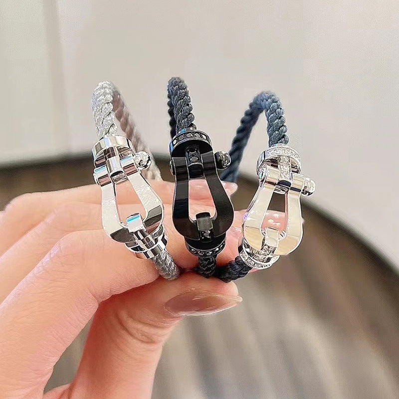 ¡®Imperial¡¯FORCE LARGE HORSESHOE NO DIAMOND BRACELET SILVER