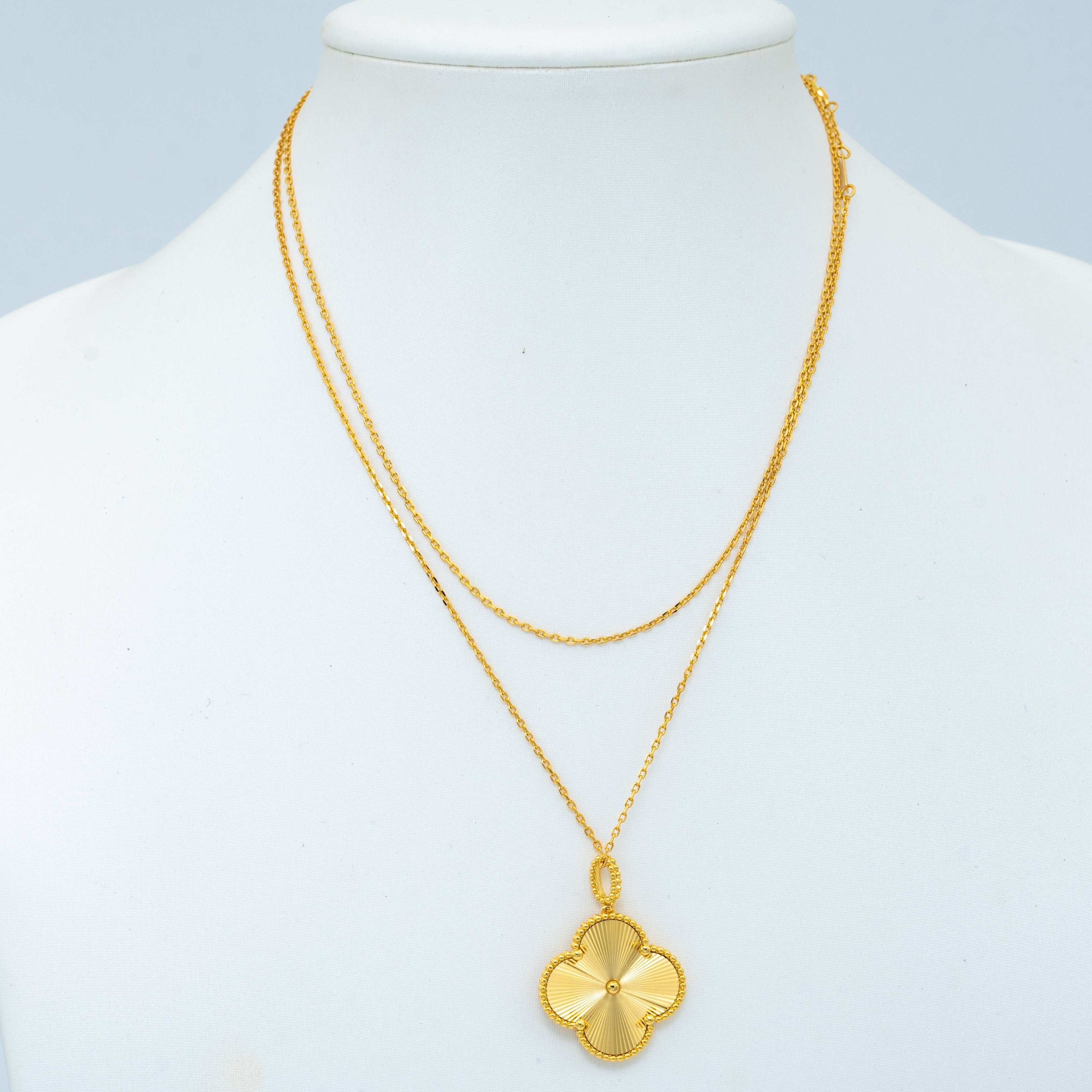 ¡®Imperial¡¯CLOVER 25MM PEDANT NECKLACE GOLD