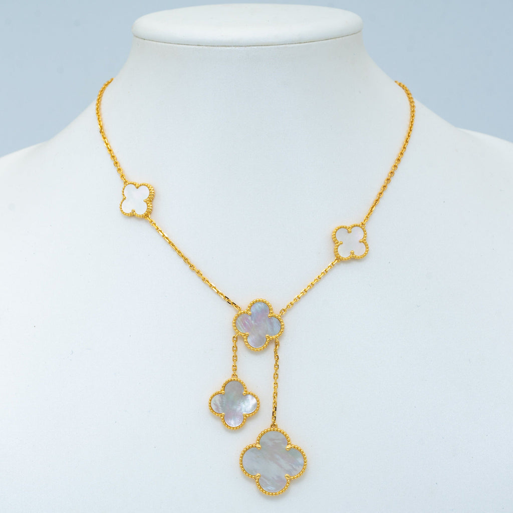 ¡®Imperial¡¯CLOVER MOTHER OF PEARL NECKLACE 6 MOTIF
