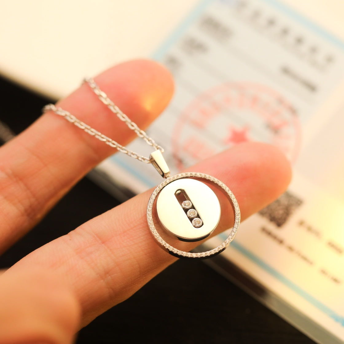 [Imperial] MOVE MM SILVER DIAMOND NECKLACE