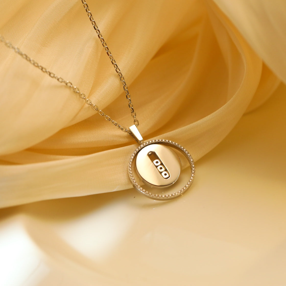 [Imperial] MOVE MM SILVER DIAMOND NECKLACE