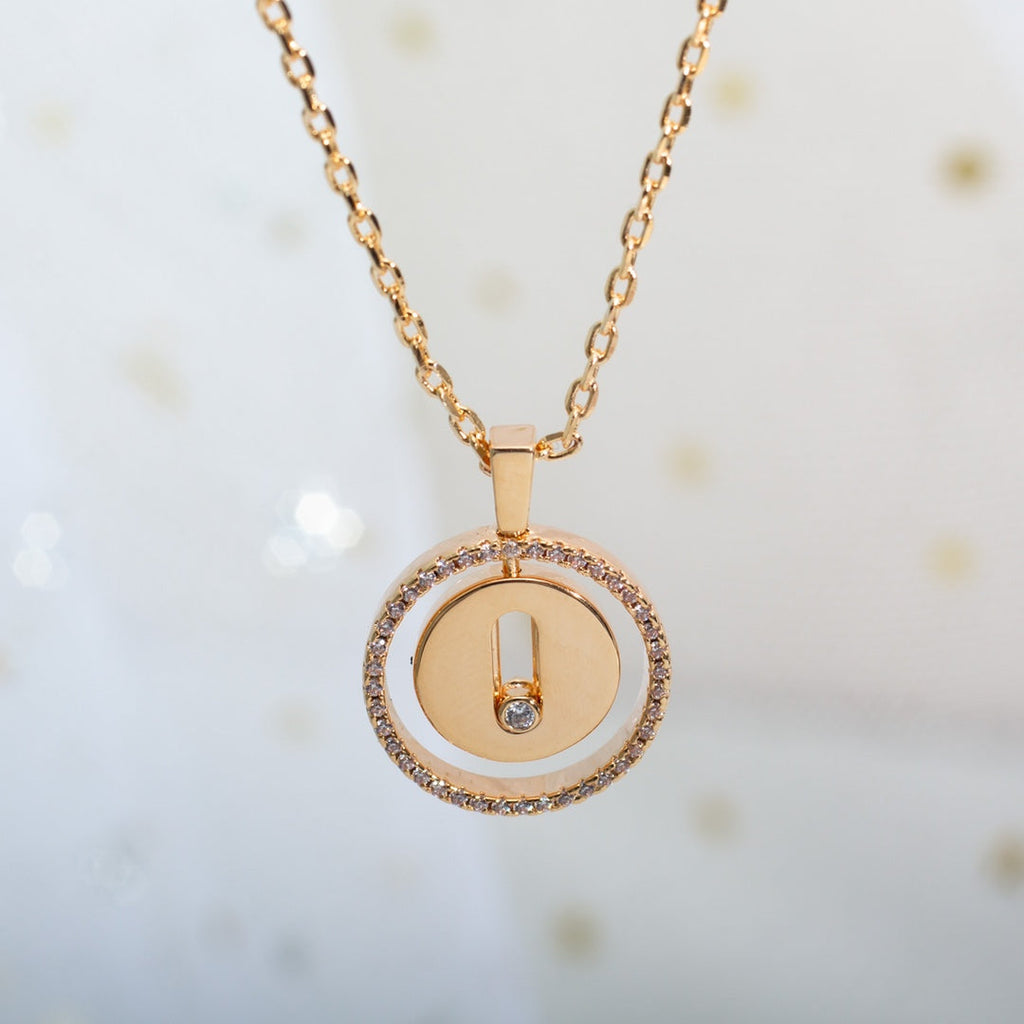 [Imperial] MOVE PM NECKLACE PINK GOLD DIAMOND