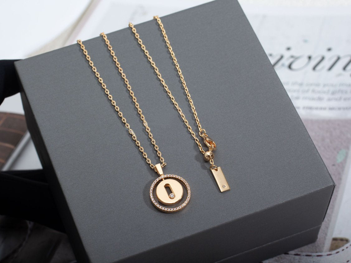 [Imperial] MOVE PM NECKLACE PINK GOLD DIAMOND