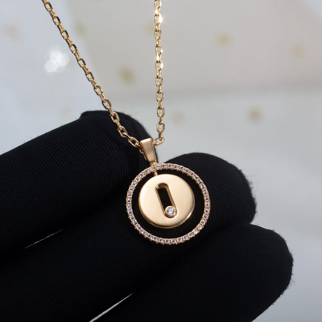 [Imperial] MOVE PM NECKLACE PINK GOLD DIAMOND