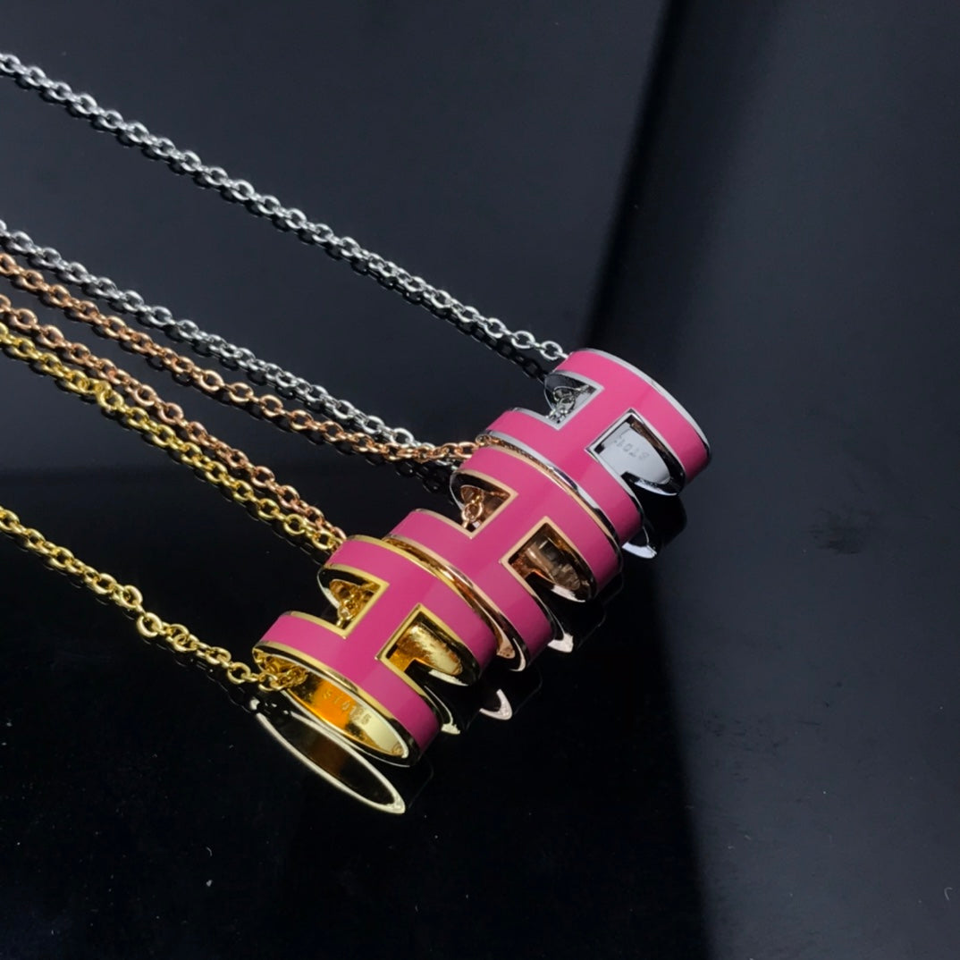 ¡®Imperial¡¯H NECKLACE PINK