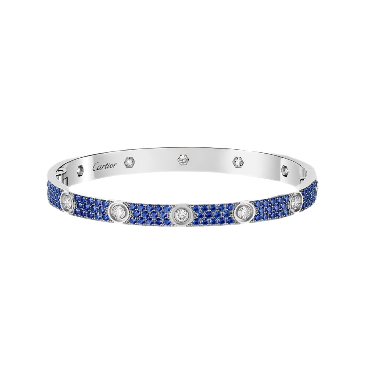 [Imperial] 2026 PAVE GEMSTONE LOVE BRACELET 6.1MM 10 DIAMONDS