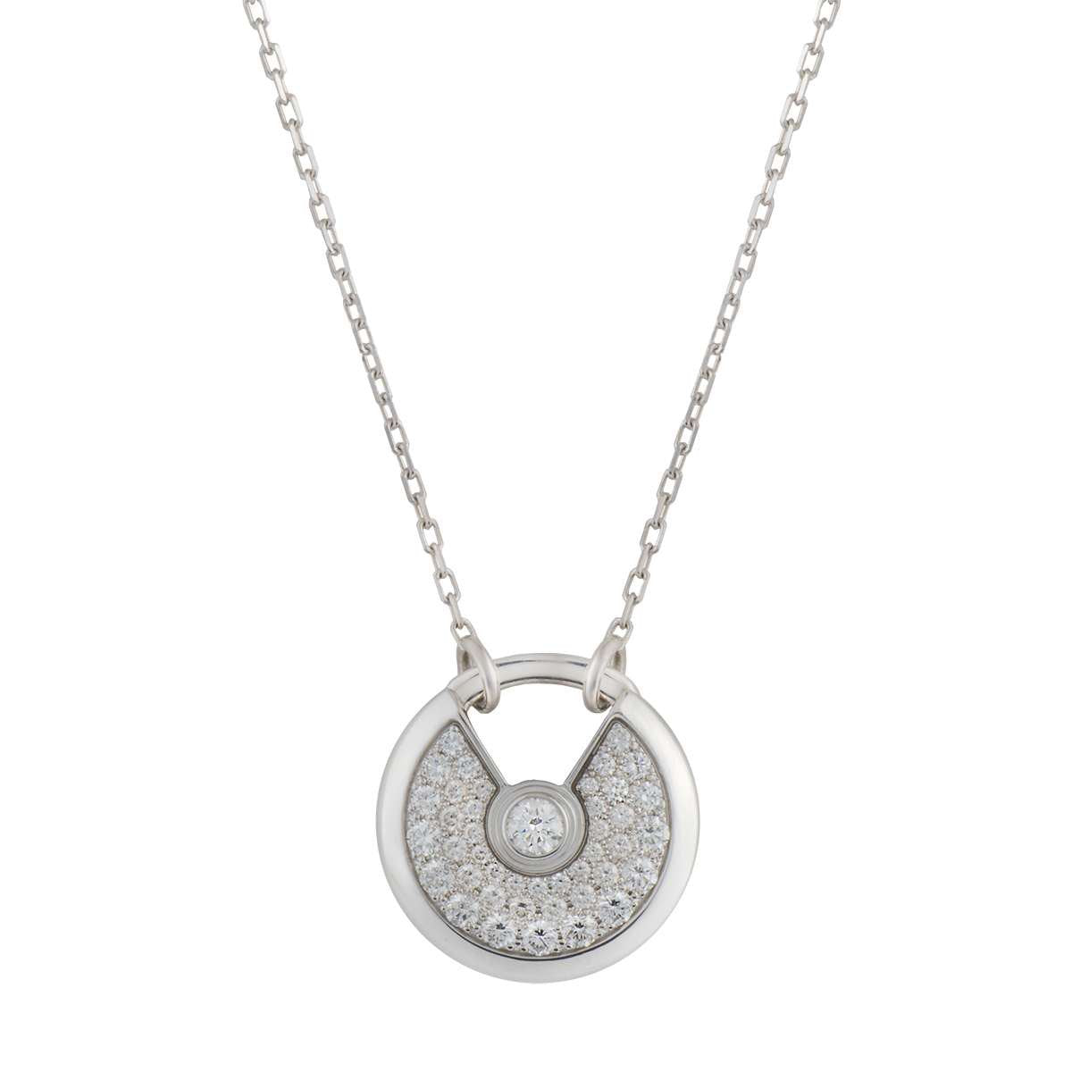 ¡®Imperial¡¯AMULETTE SILVER FULL DIAMOND NECKLACE