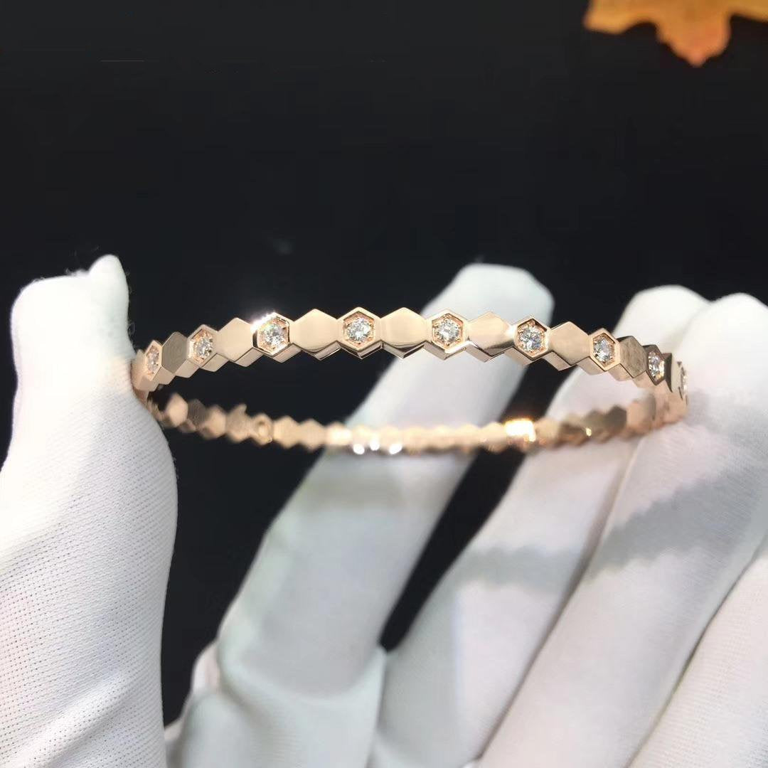 ¡®Imperial¡¯BEE LOVE PINK GOLD DIAMOND BRACELET