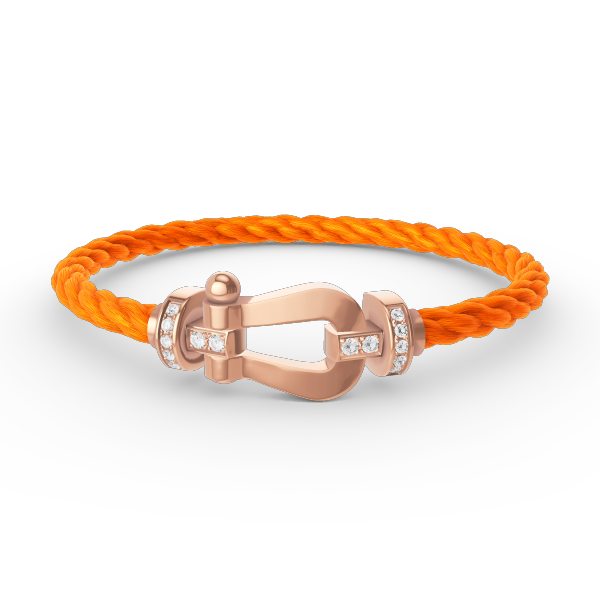 ¡®Imperial¡¯FORCE LARGE HORSESHOE HALF DIAMOND BRACELET ROSE GOLD