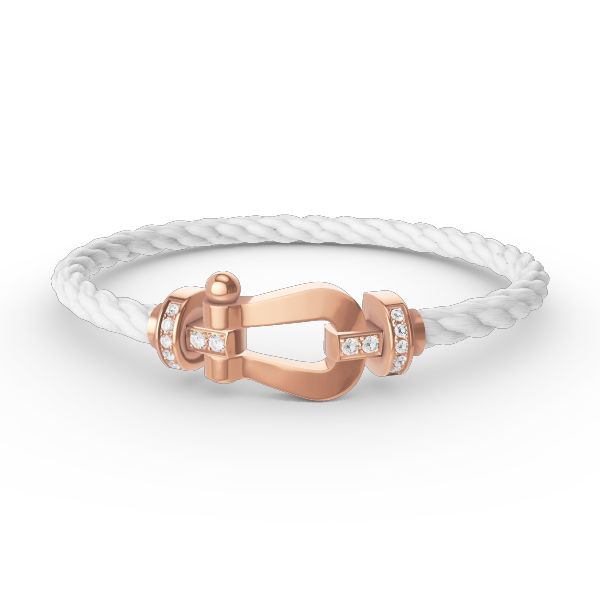 ¡®Imperial¡¯FORCE LARGE HORSESHOE HALF DIAMOND BRACELET ROSE GOLD