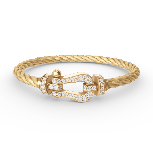 ¡®Imperial¡¯FORCE LARGE HORSESHOE FULL DIAMOND BRACELET GOLD