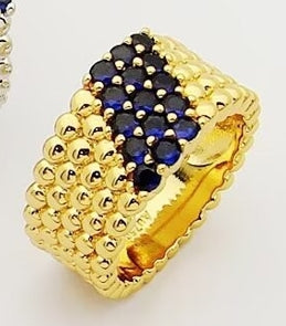 [Imperial] PERLEE DIAMANT RING, 5-REIHIGES DIAMANTEN-SET-DESIGN