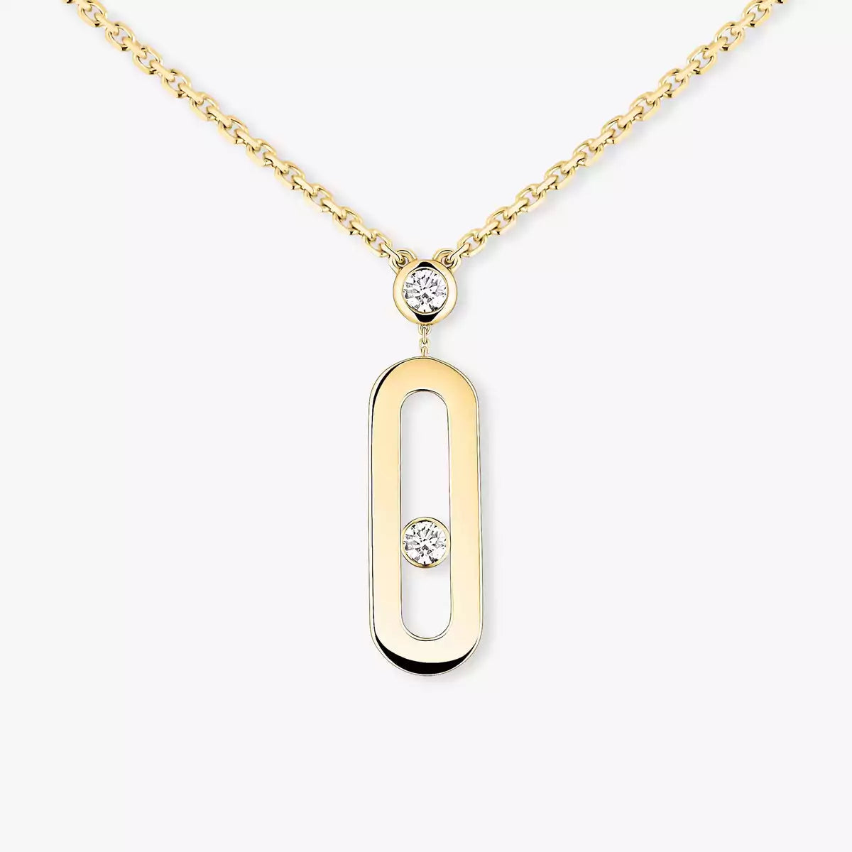 [Imperial]  Move Uno Gold Diamond Long Necklace
