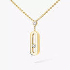 [Imperial]  Move Uno Gold Diamond Long Necklace