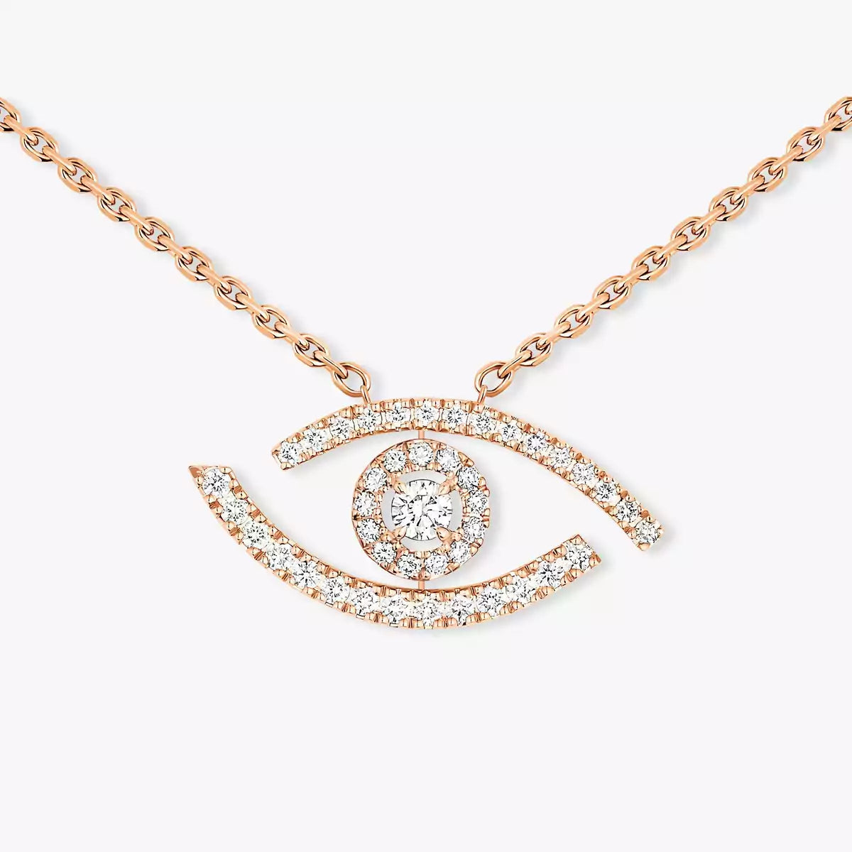 [Imperial Jewelrys]パヴェダイヤモンドネックレス ラッキーアイ