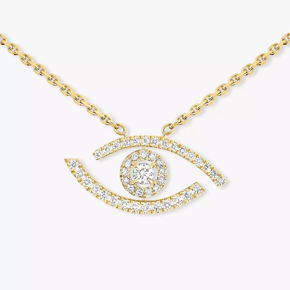 [Imperial Jewelrys]パヴェダイヤモンドネックレス ラッキーアイ