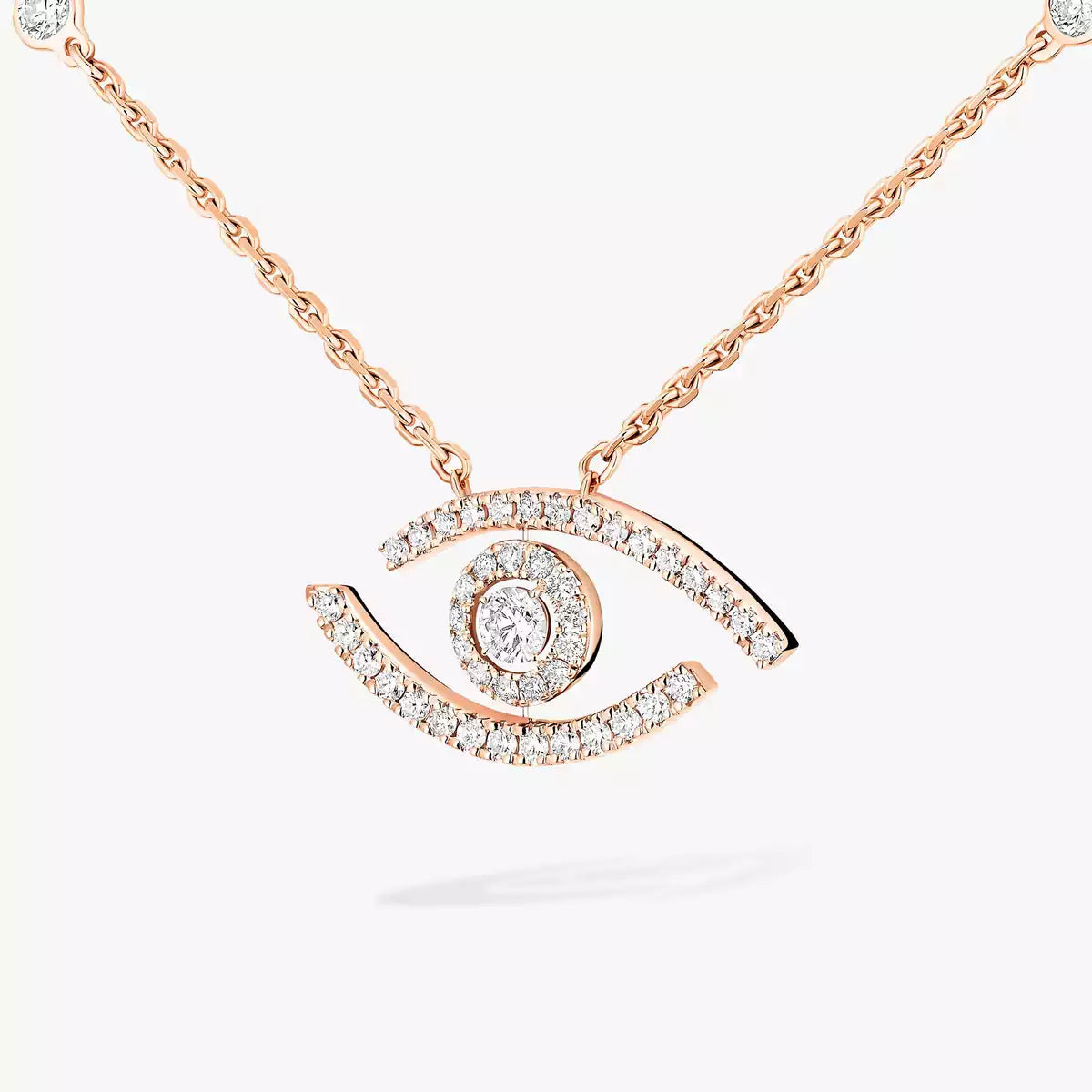 [Imperial Jewelrys]Pave_ Diamond Necklace Lucky Eye