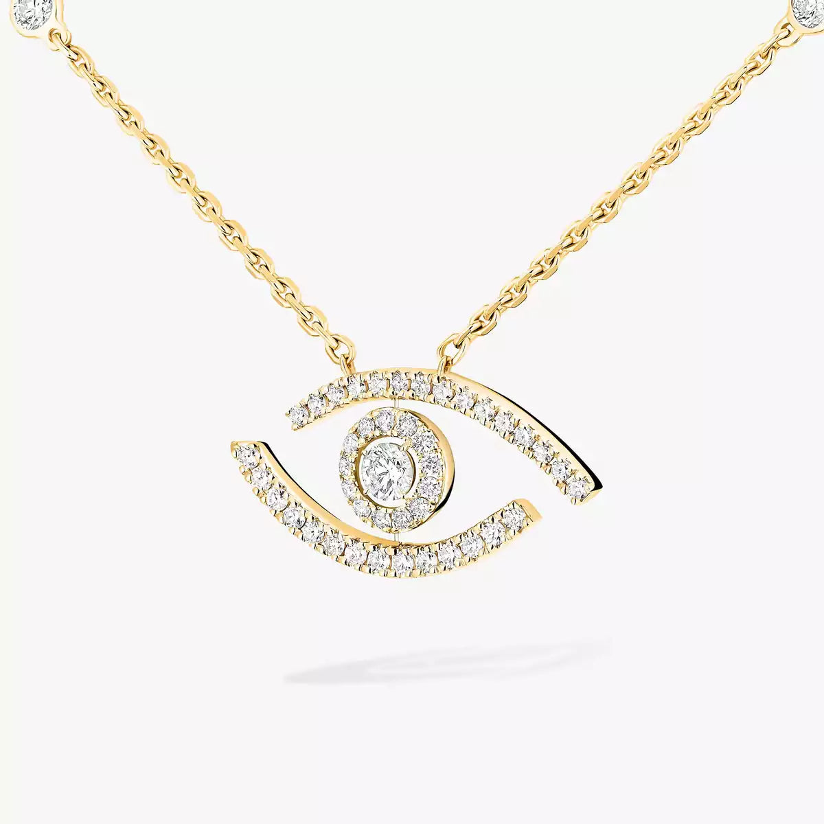[Imperial Jewelrys]Pave_ Diamond Necklace Lucky Eye