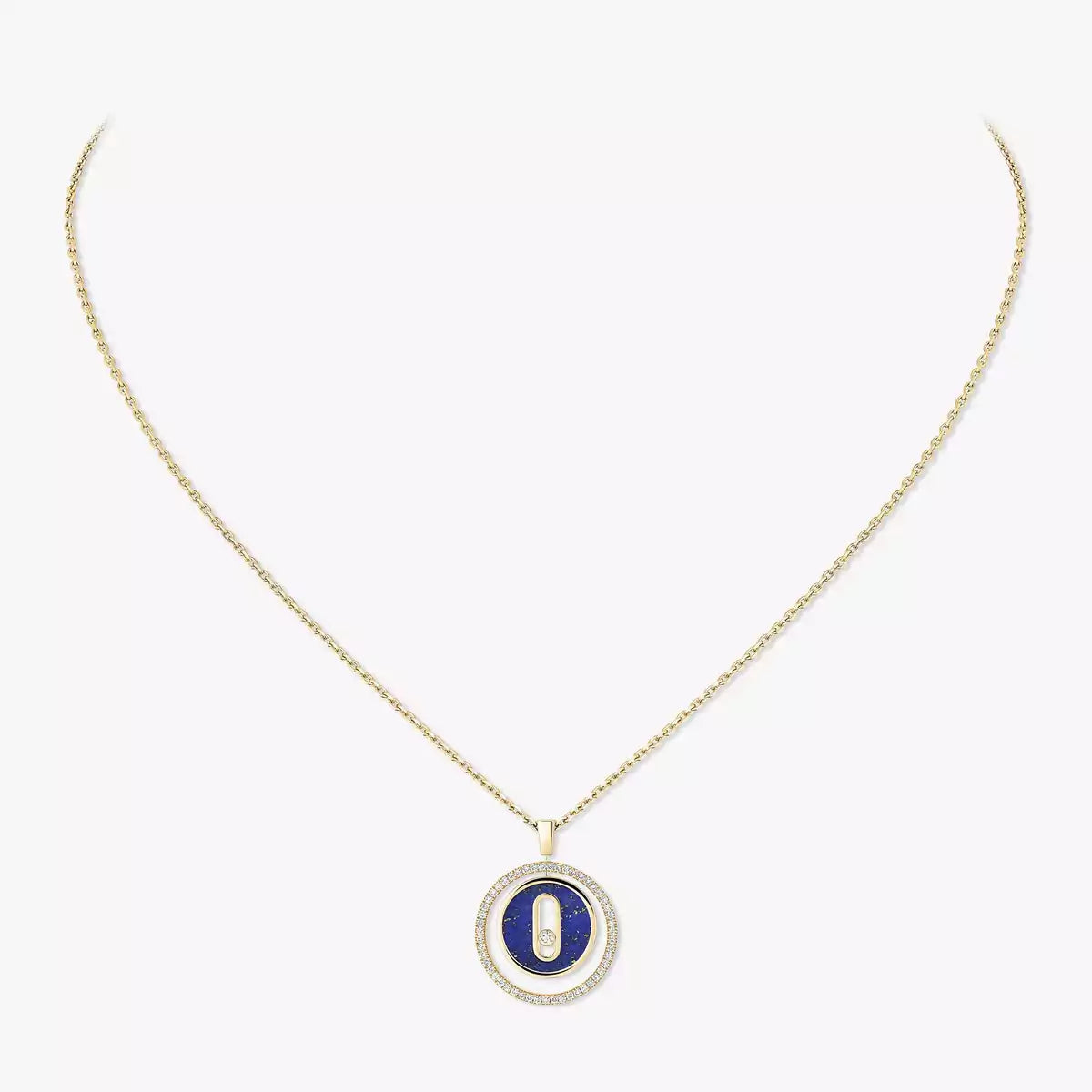 [Imperial Jewelrys]Lucky Move Diamond Necklace in Rose Gold and White Mother-of-Pearl