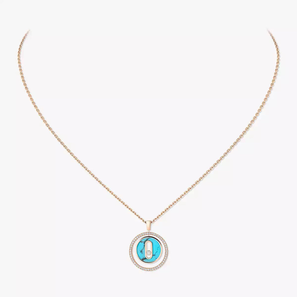 [Imperial Jewelrys]Lucky Move Diamond Necklace in Rose Gold and White Mother-of-Pearl