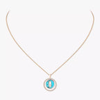 [Imperial Jewelrys]Lucky Move Diamond Necklace in Rose Gold and White Mother-of-Pearl