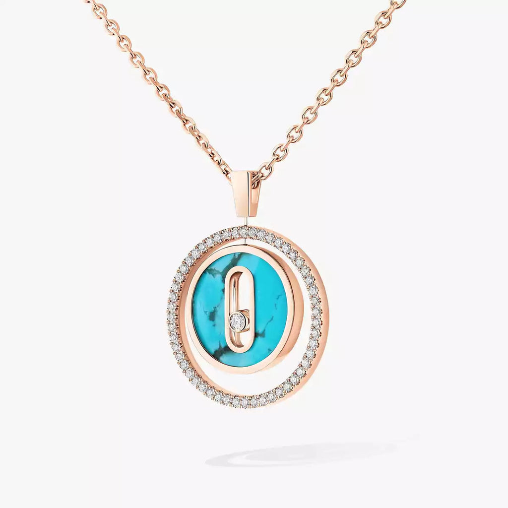 [Imperial Jewelrys]Lucky Move Diamond Necklace in Rose Gold and White Mother-of-Pearl