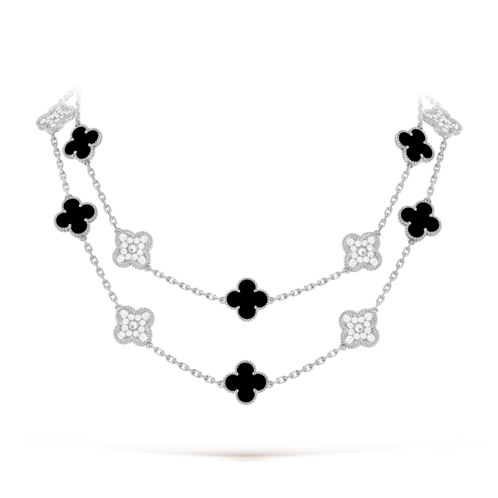 [Imperial] CLOVER 20 MOTIVE MALACHIT DIAMANTENKETTE