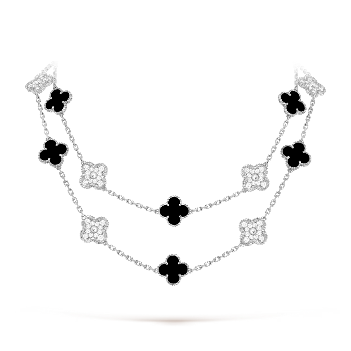 [Imperial] CLOVER 20 MOTIVE MALACHIT DIAMANTENKETTE