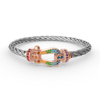 ¡®Imperial¡¯FORCE LARGE HORSESHOE  COLORED DIAMOND BRACELET ROSE GOLD
