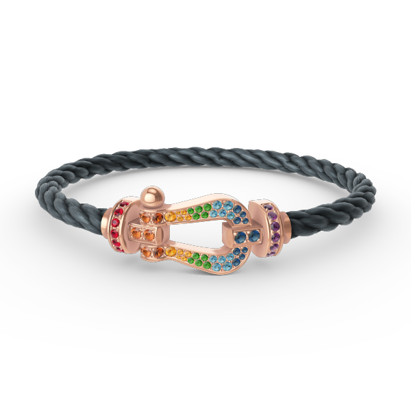¡®Imperial¡¯FORCE LARGE HORSESHOE  COLORED DIAMOND BRACELET ROSE GOLD