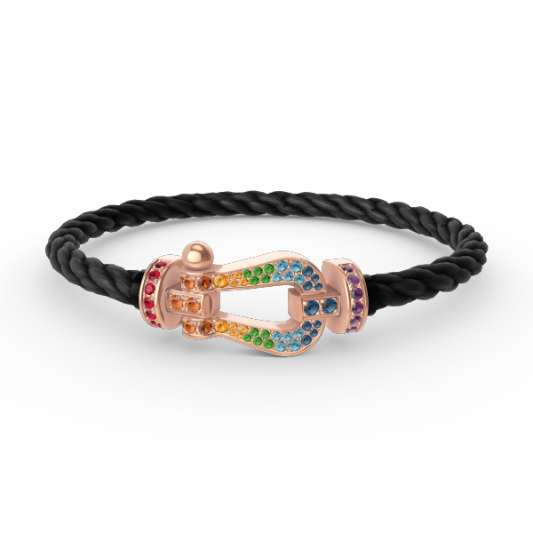 ¡®Imperial¡¯FORCE LARGE HORSESHOE  COLORED DIAMOND BRACELET ROSE GOLD