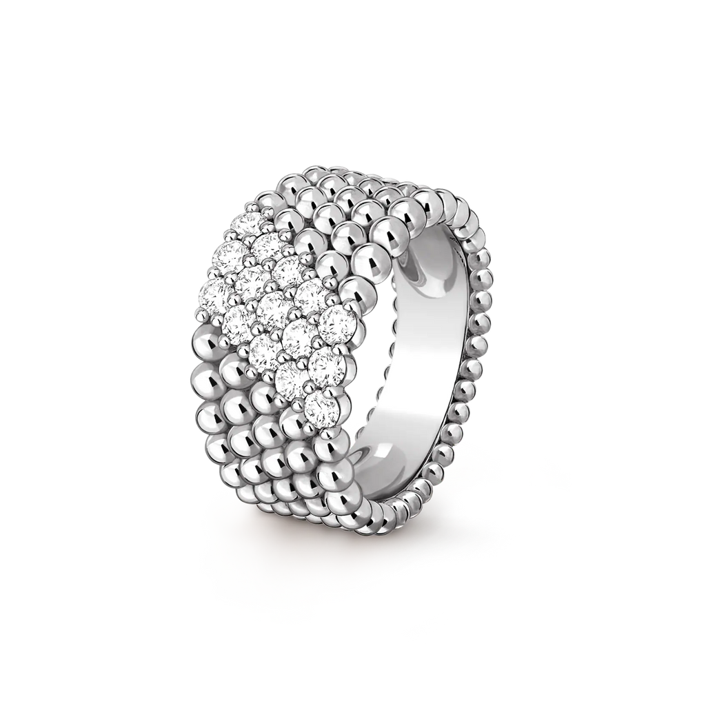 [Imperial] PERLEE DIAMANT RING, 5-REIHIGES DIAMANTEN-SET-DESIGN